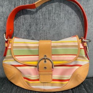 Coach Colorful Stripe Hobo